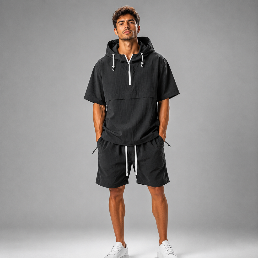 Kaito Ripstop Hooded Short Set
