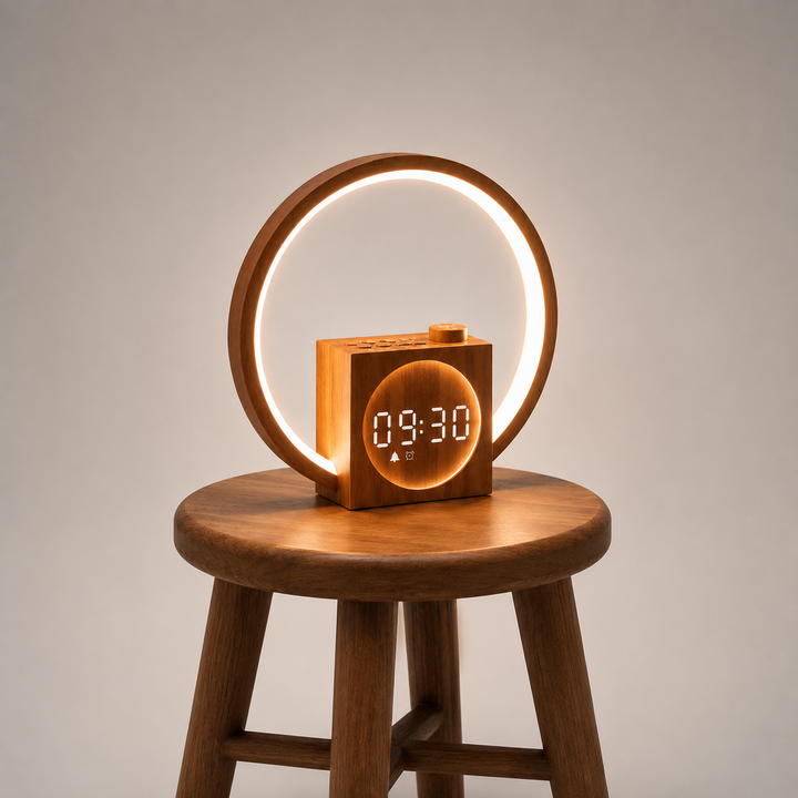 Solstice Wood Ring Alarm Clock