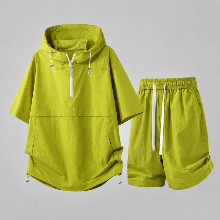 Kaito Ripstop Hooded Short Set
