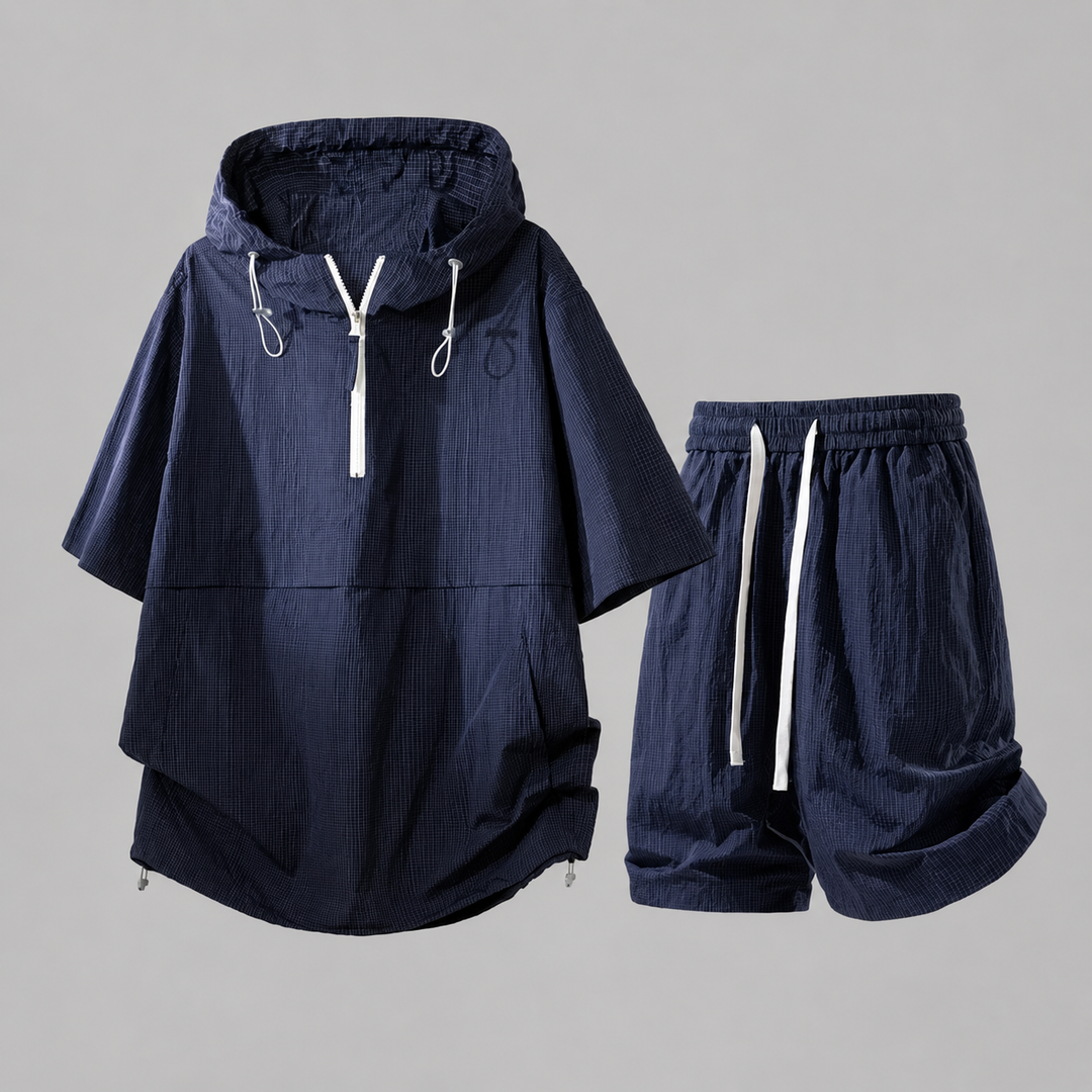 Kaito Ripstop Hooded Short Set
