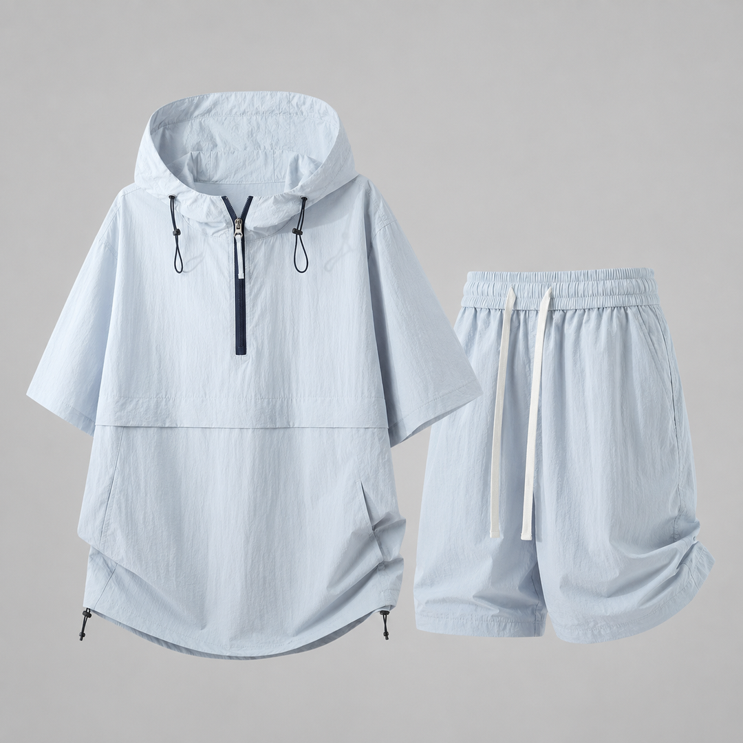 Kaito Ripstop Hooded Short Set