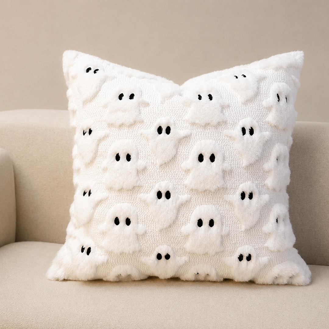 Pippa Tufted Ghost Pumpkin Pillow Cover