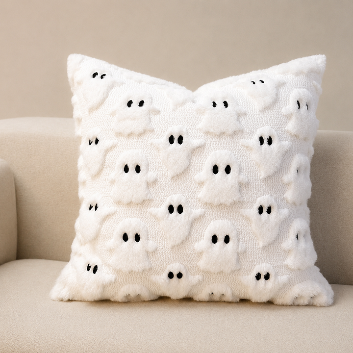 Pippa Tufted Ghost Pumpkin Pillow Cover
