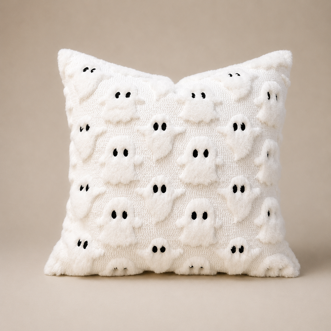 Pippa Tufted Ghost Pumpkin Pillow Cover