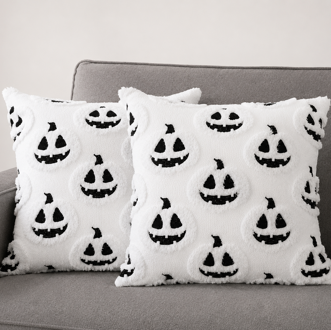 Pippa Tufted Ghost Pumpkin Pillow Cover