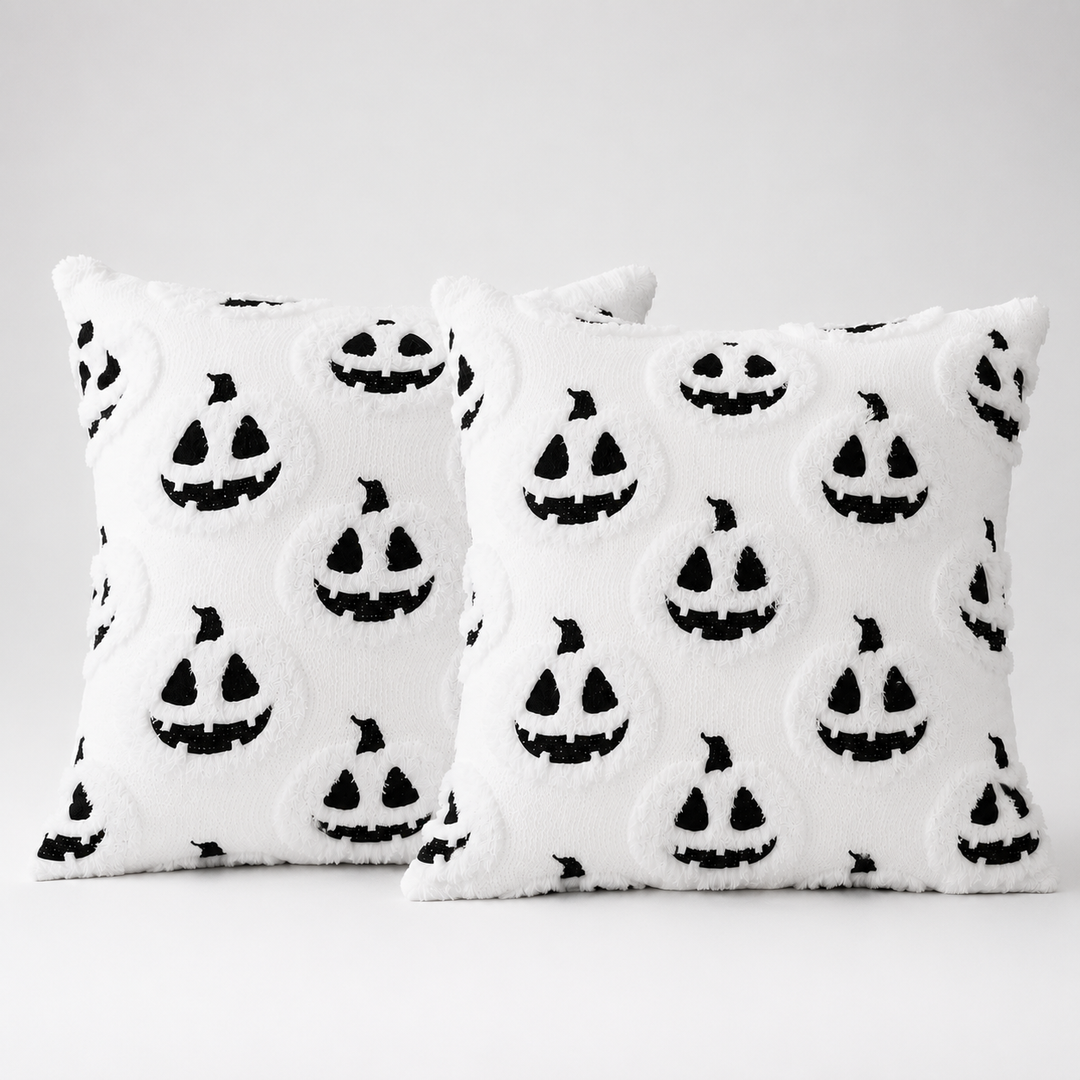 Pippa Tufted Ghost Pumpkin Pillow Cover