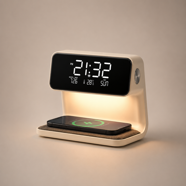 Aria Wireless Charging Alarm Clock