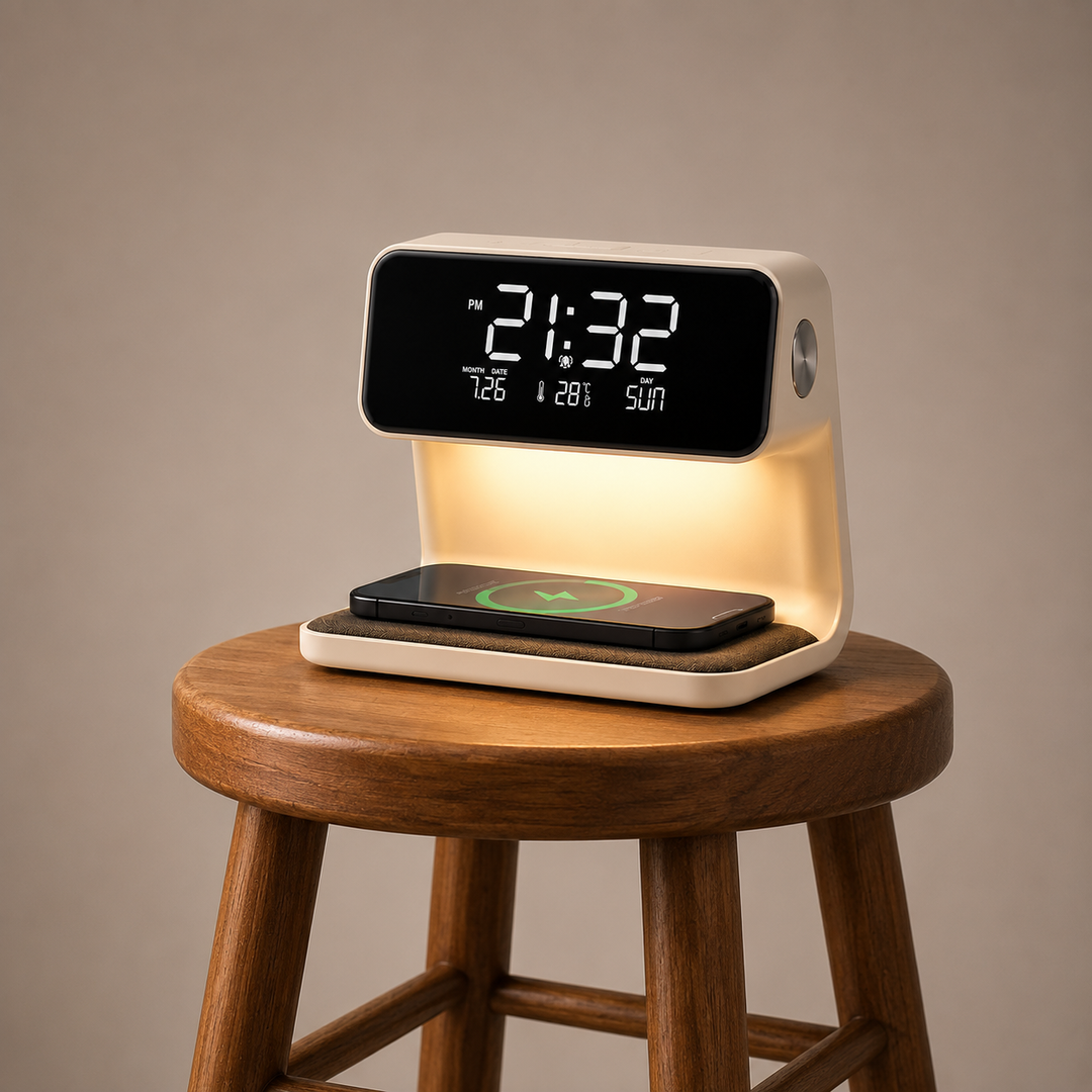Aria Wireless Charging Alarm Clock