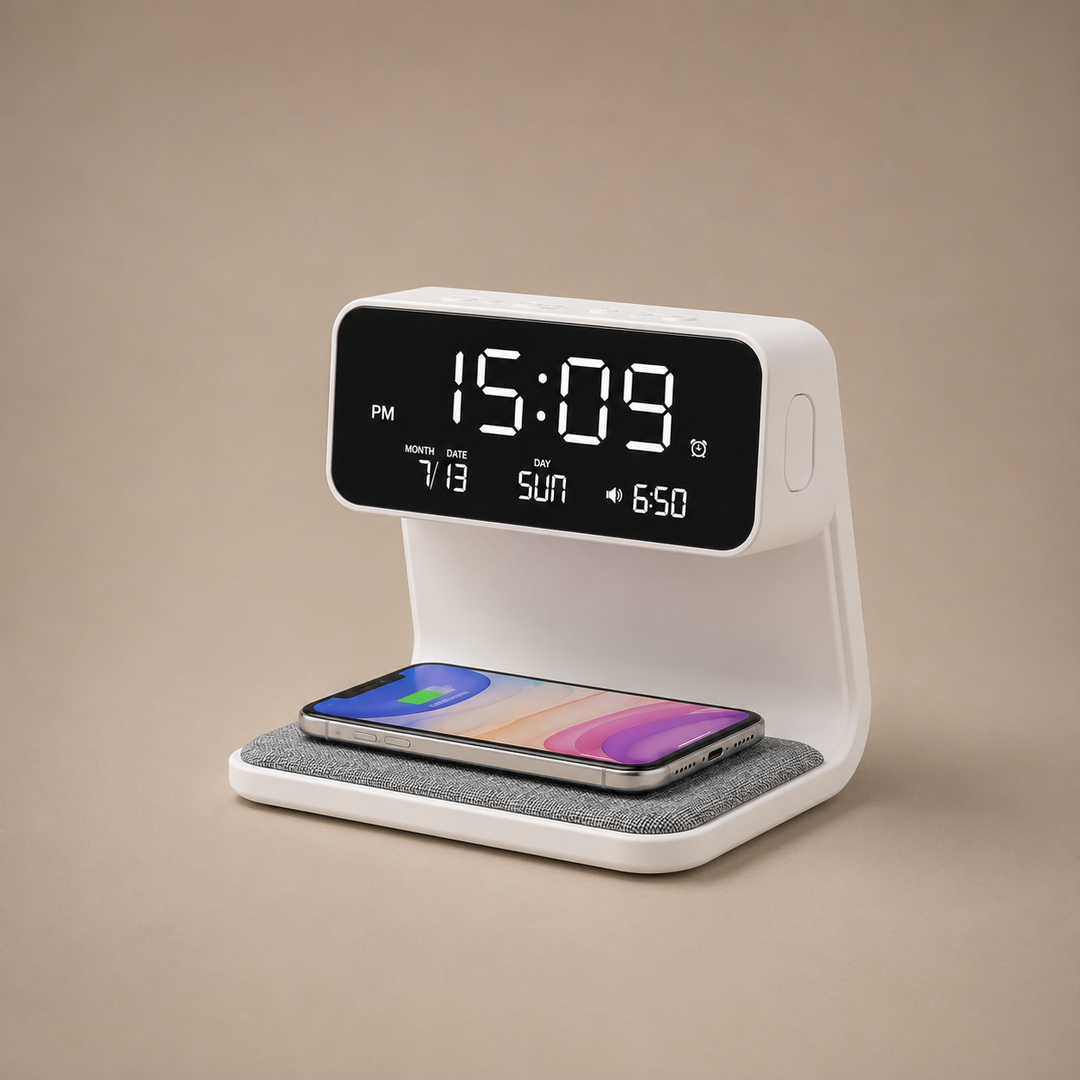 Aria Wireless Charging Alarm Clock
