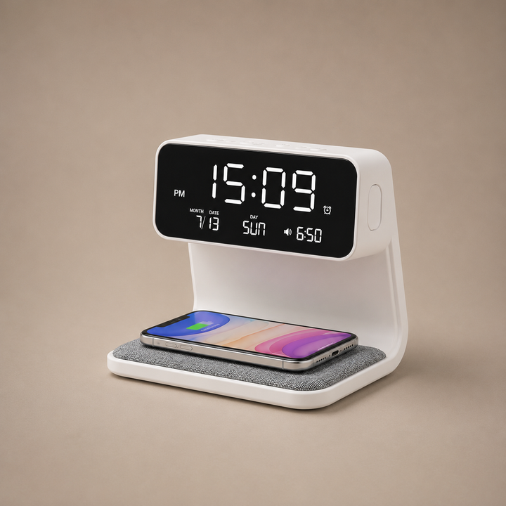 Aria Wireless Charging Alarm Clock