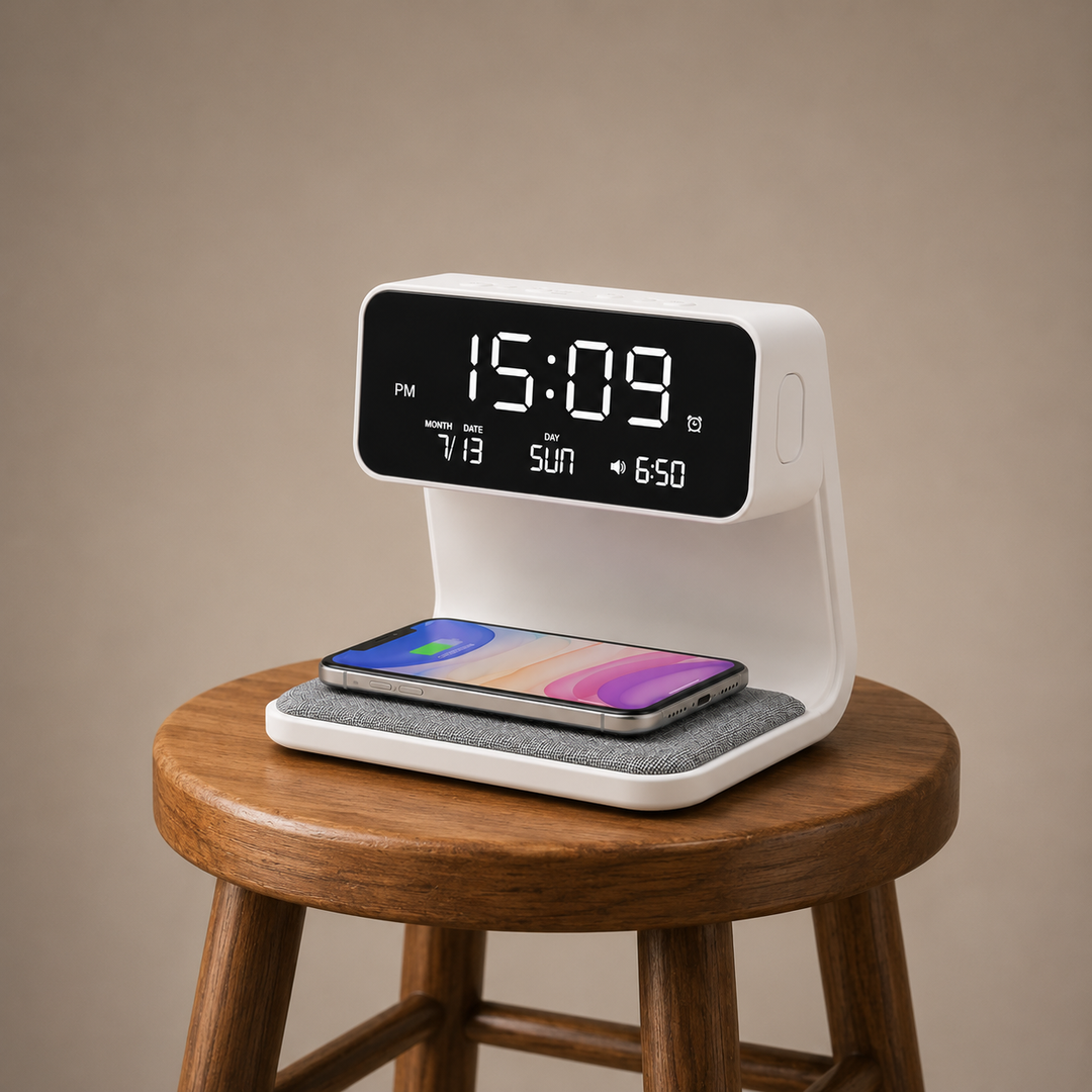 Aria Wireless Charging Alarm Clock
