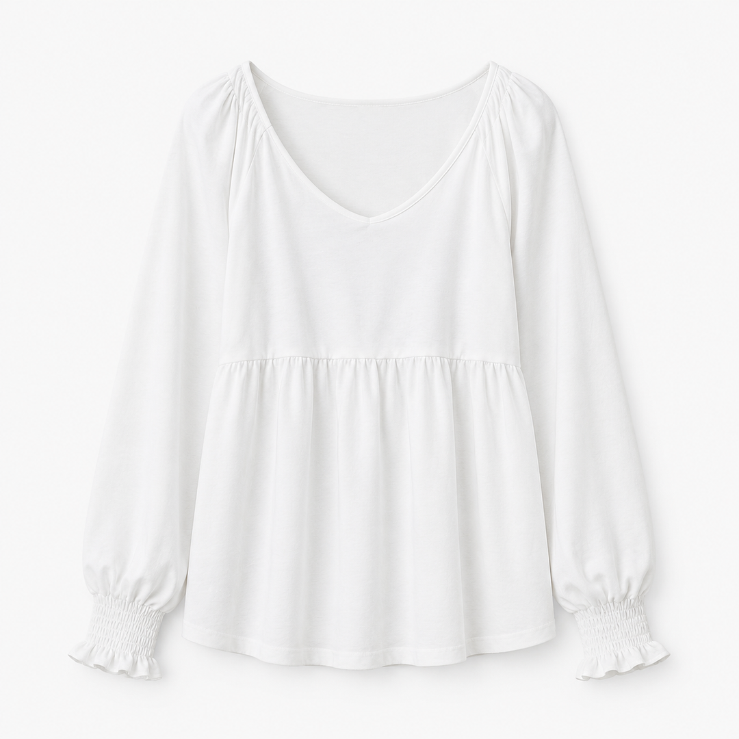 Willow Peplum Balloon Sleeve Top