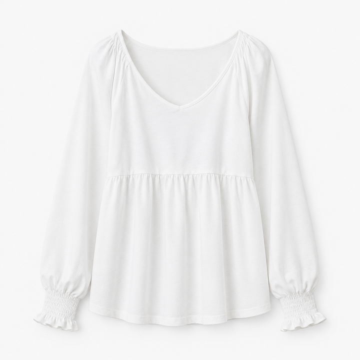 Willow Peplum Balloon Sleeve Top