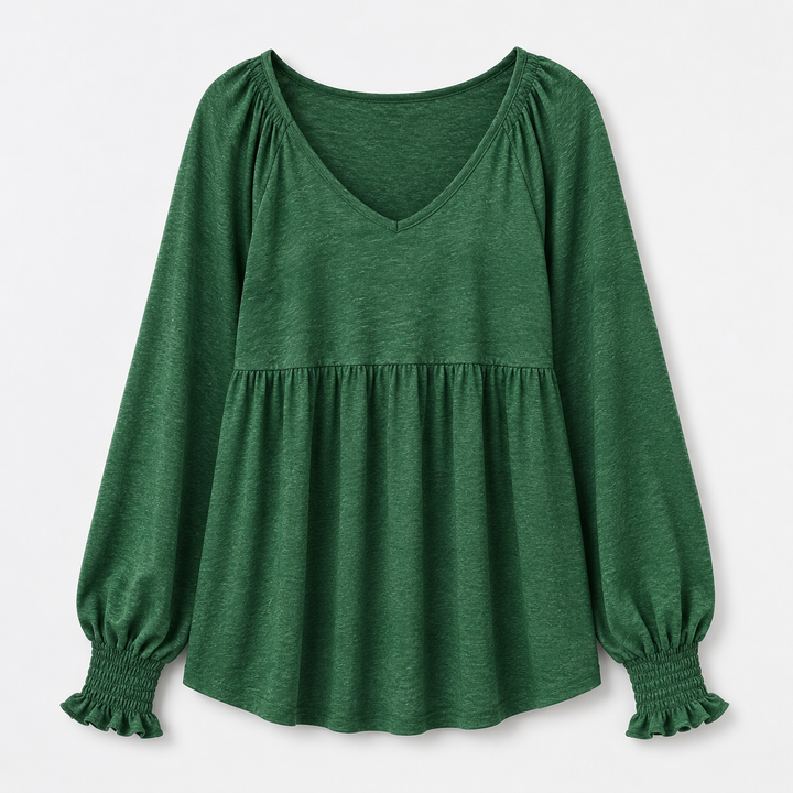 Willow Peplum Balloon Sleeve Top