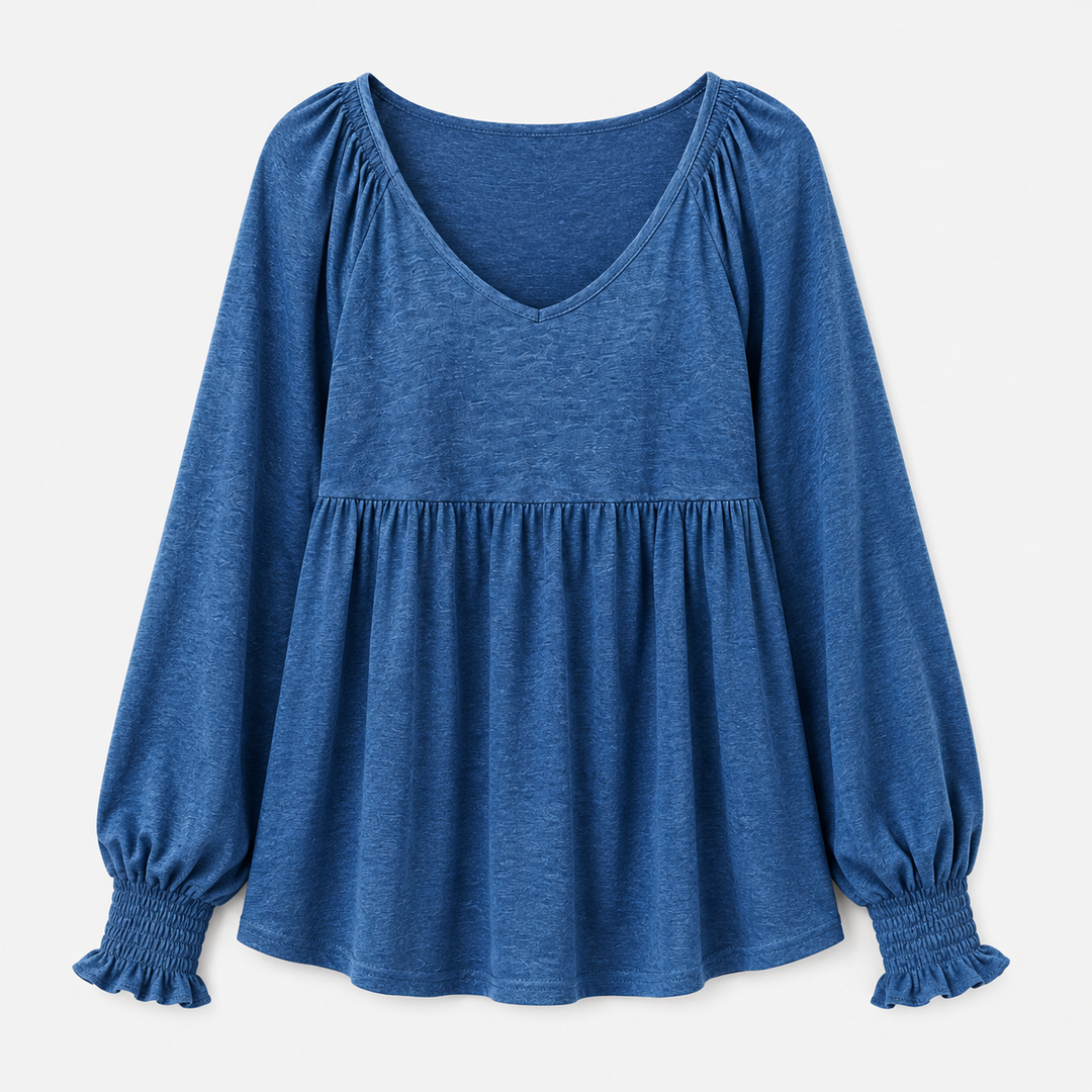 Willow Peplum Balloon Sleeve Top