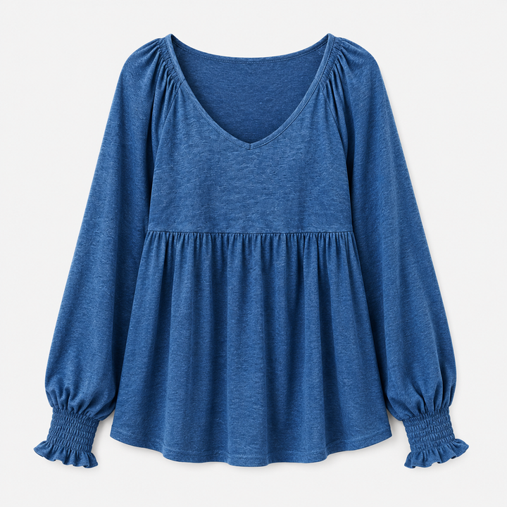 Willow Peplum Balloon Sleeve Top