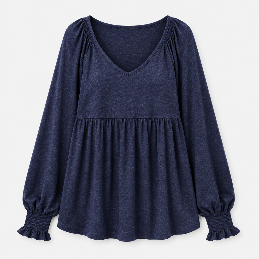 Willow Peplum Balloon Sleeve Top