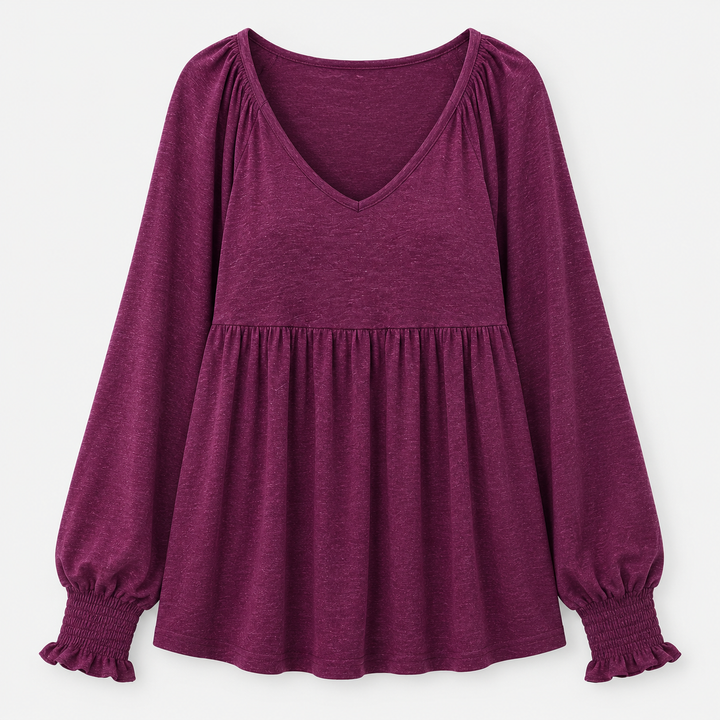 Willow Peplum Balloon Sleeve Top