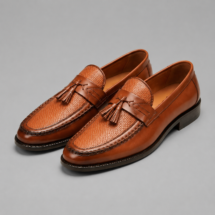Product Title Alessandro Woven Tassel Loafer