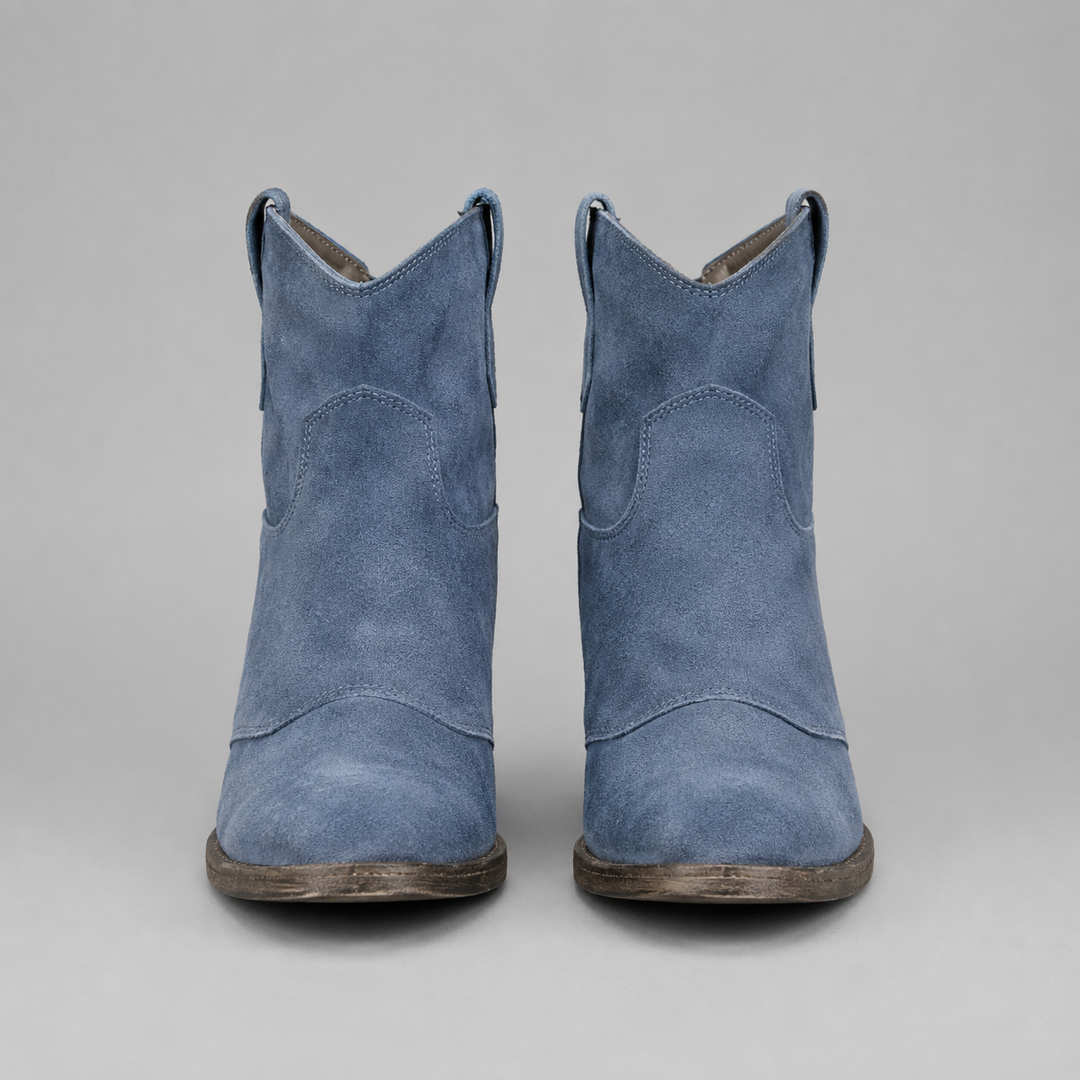 Sienna Suede Western Ankle Boot