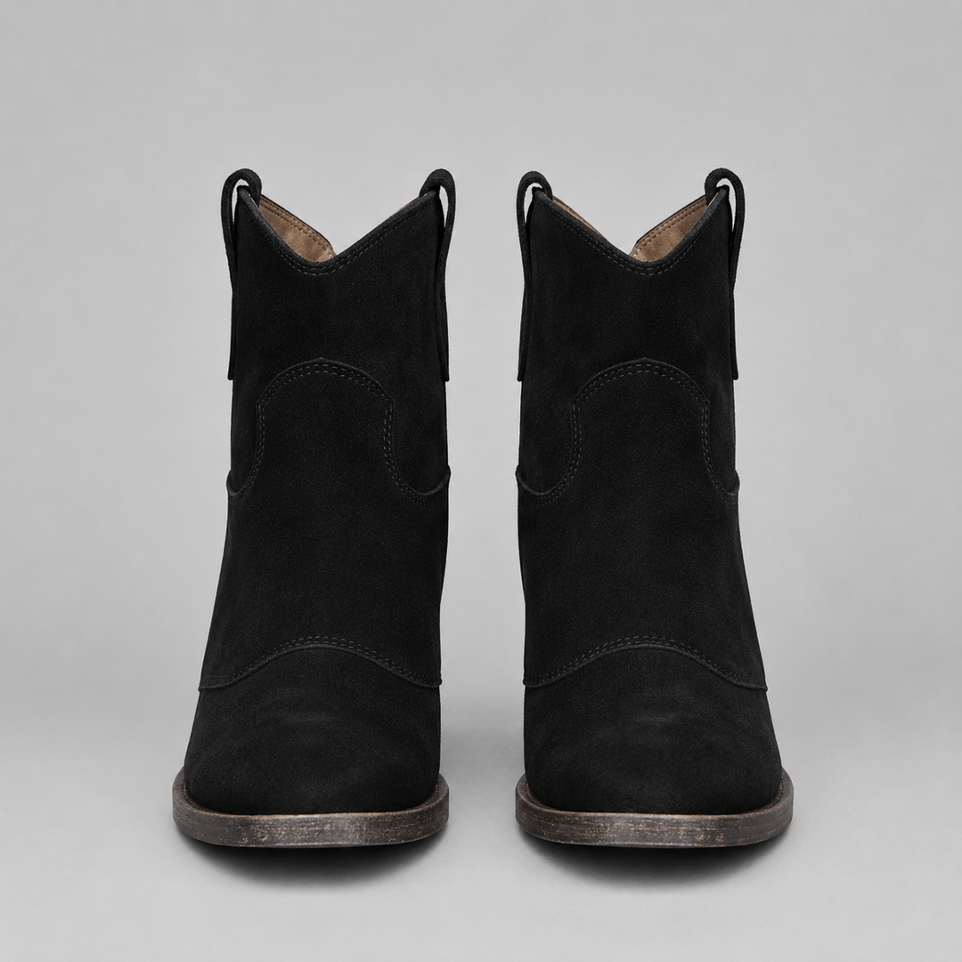Sienna Suede Western Ankle Boot
