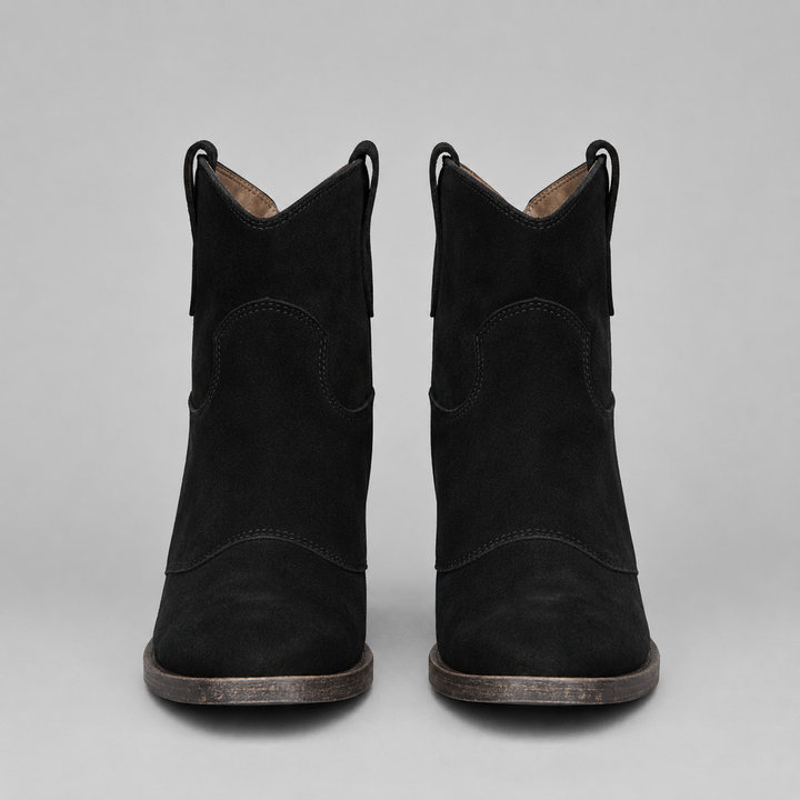 Sienna Suede Western Ankle Boot
