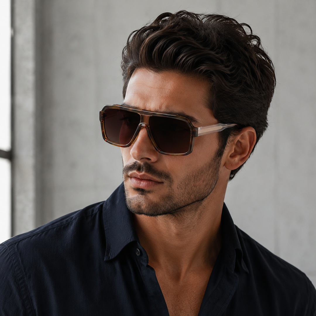 Domenico Oversized Aviator Sunglasses