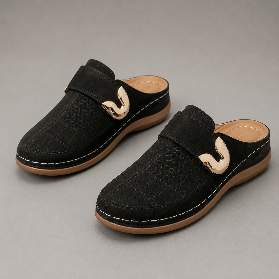 Bianca Woven Buckle Mule