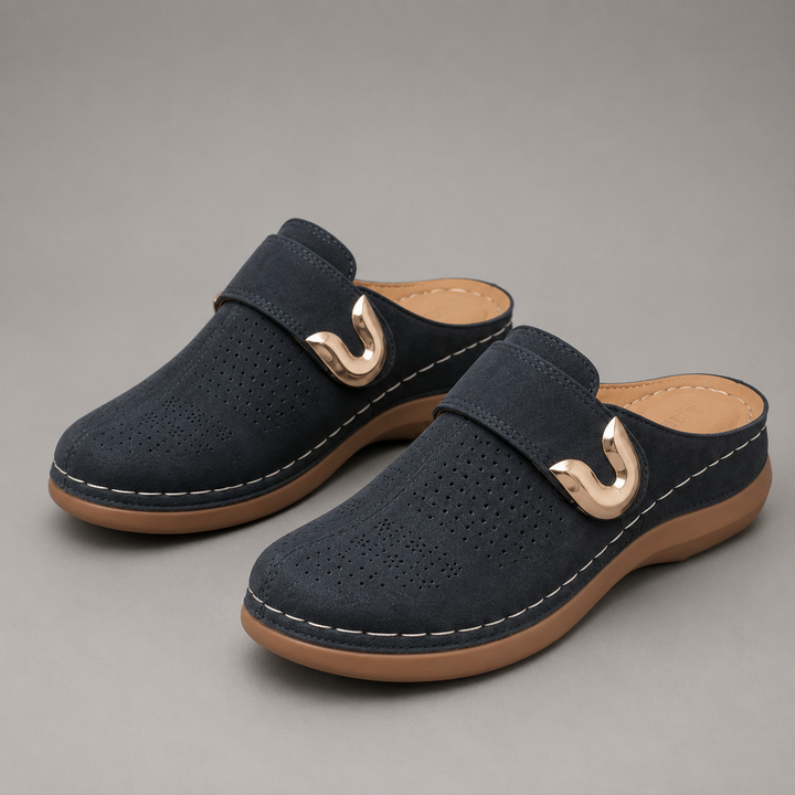 Bianca Woven Buckle Mule