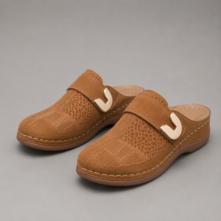Bianca Woven Buckle Mule