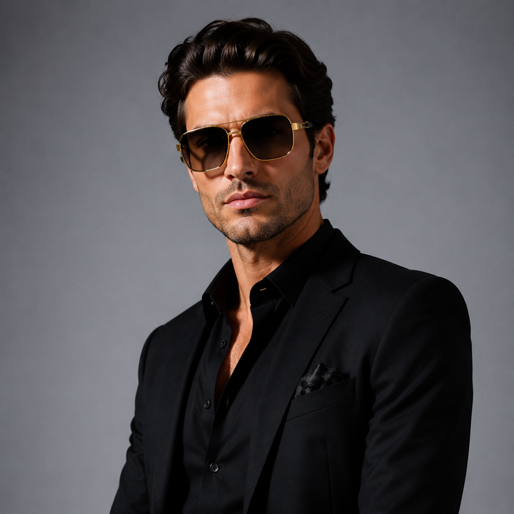 Diego Gold Aviator Sunglasses