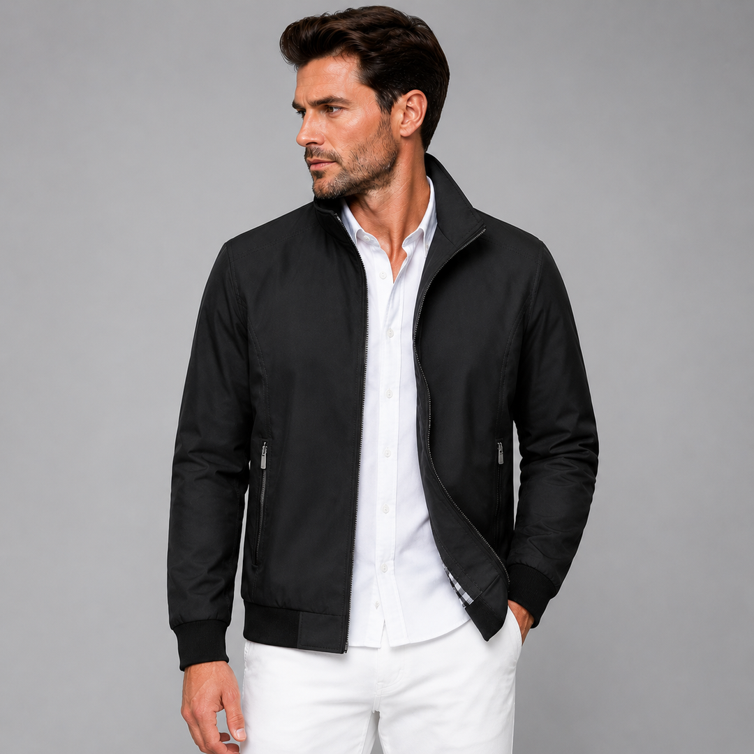 Nash Faux Leather Bomber Jacket