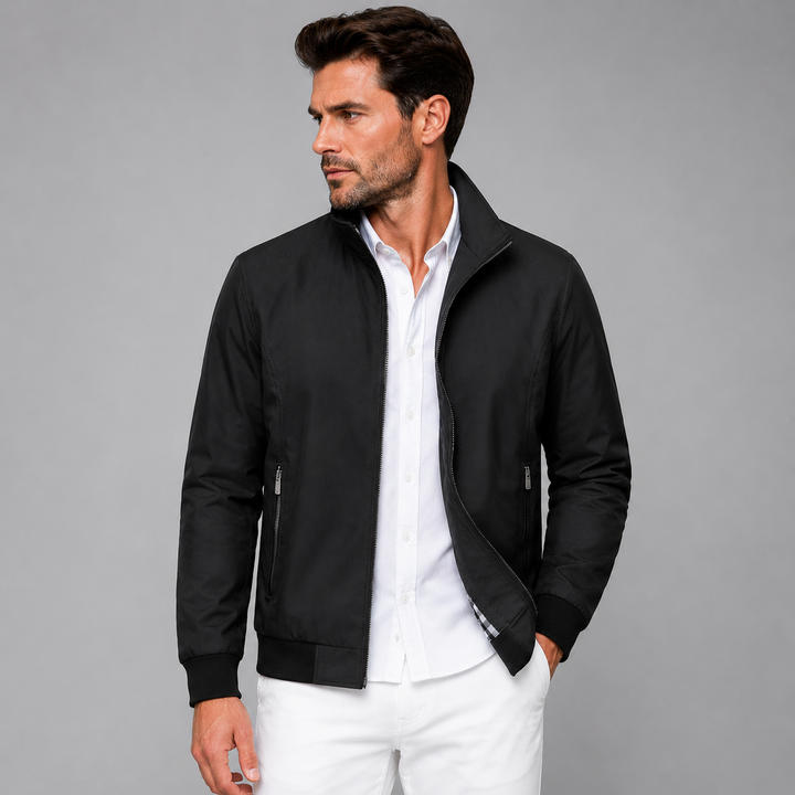 Nash Faux Leather Bomber Jacket