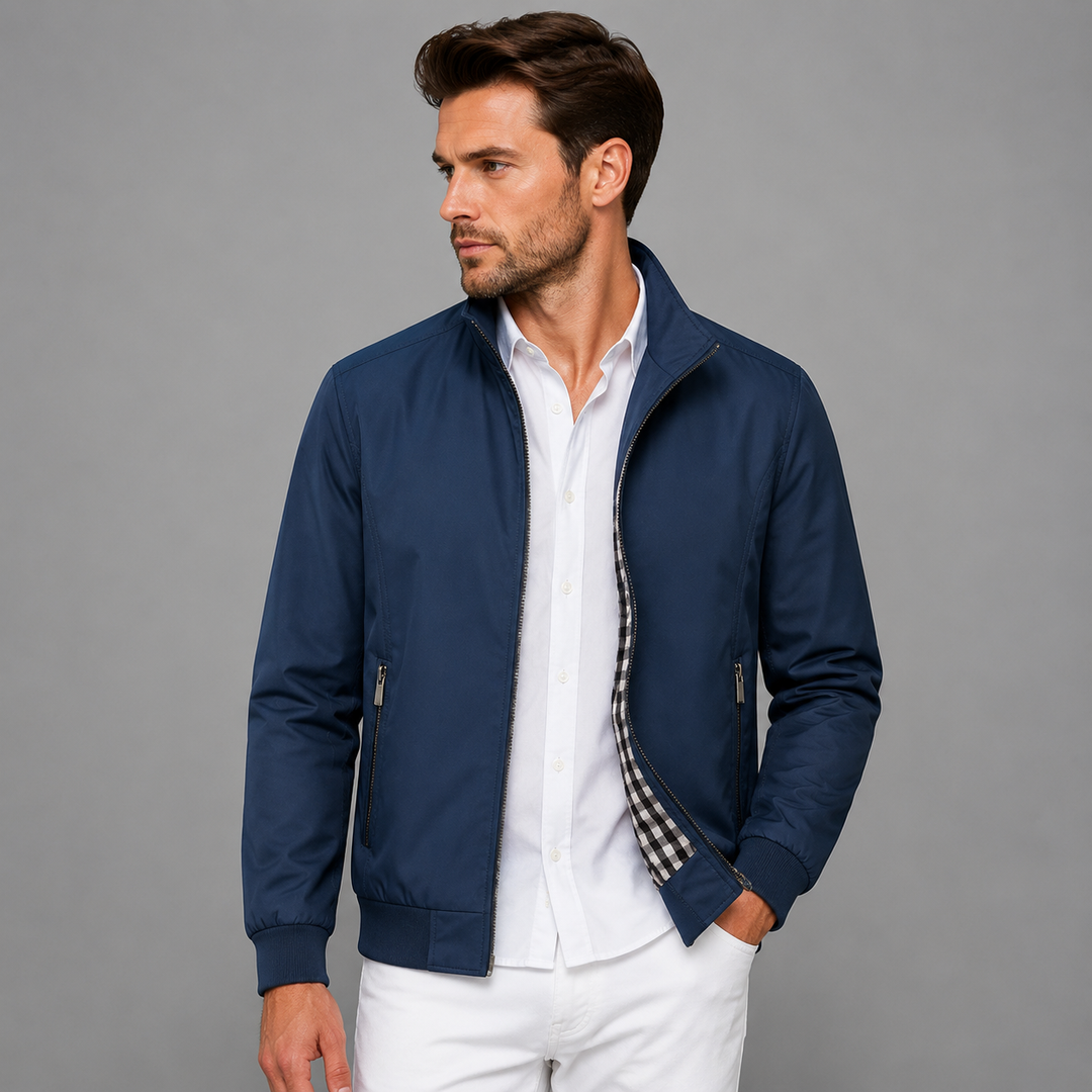 Nash Faux Leather Bomber Jacket