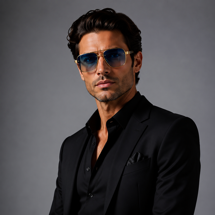 Diego Gold Aviator Sunglasses