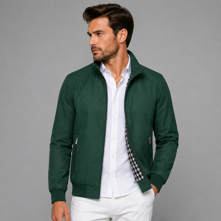 Nash Faux Leather Bomber Jacket