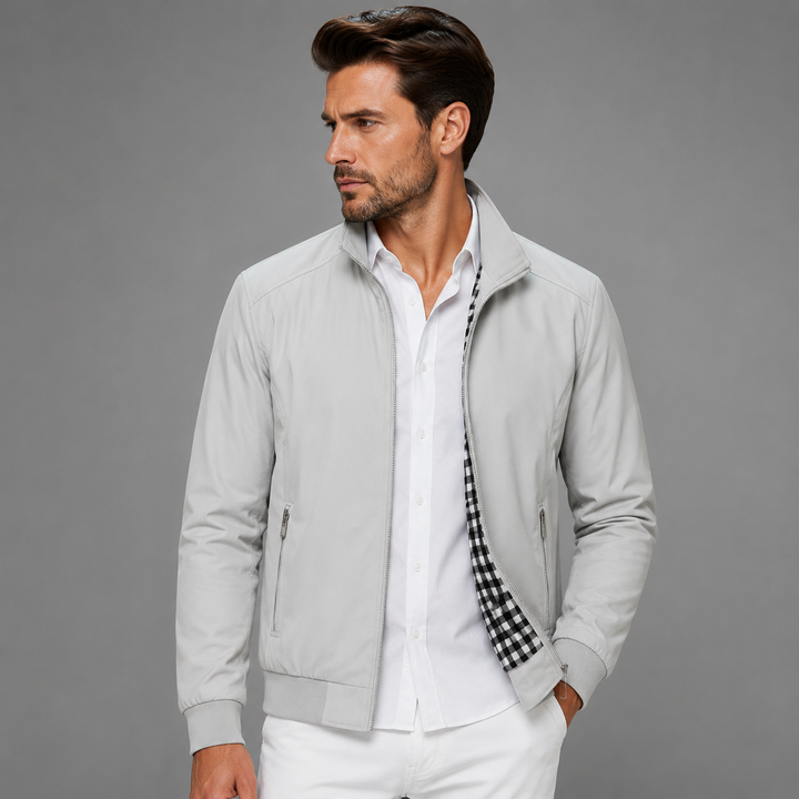 Nash Faux Leather Bomber Jacket