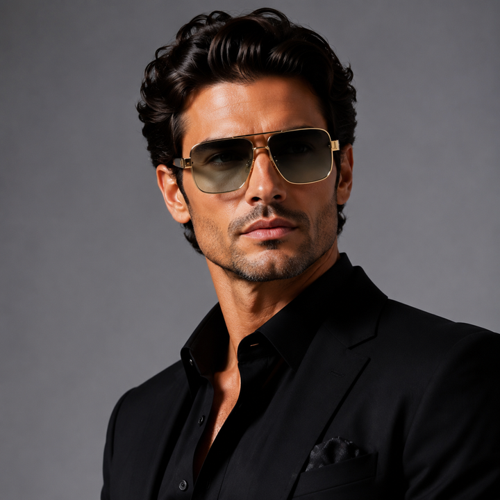Diego Gold Aviator Sunglasses