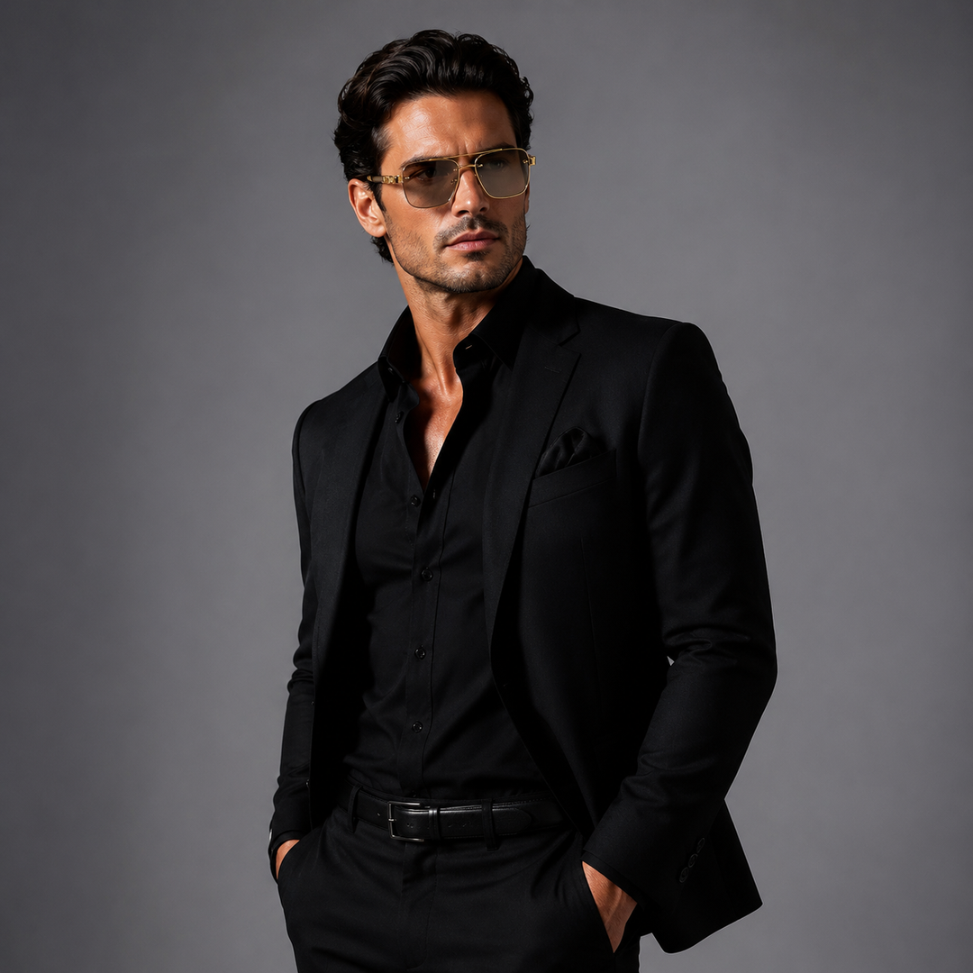 Diego Gold Aviator Sunglasses