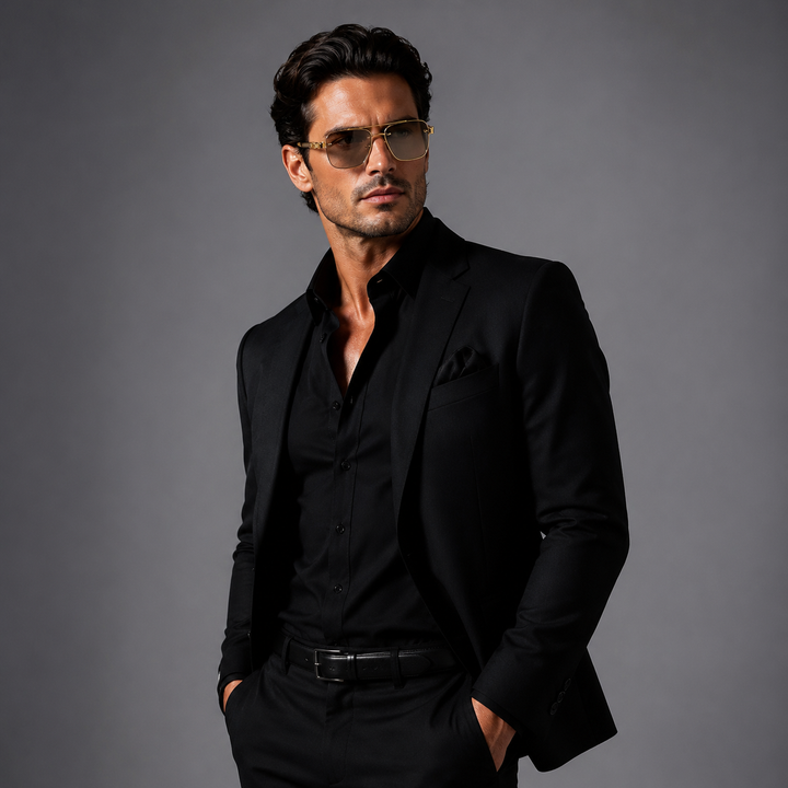 Diego Gold Aviator Sunglasses