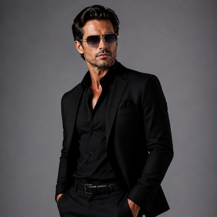 Diego Gold Aviator Sunglasses