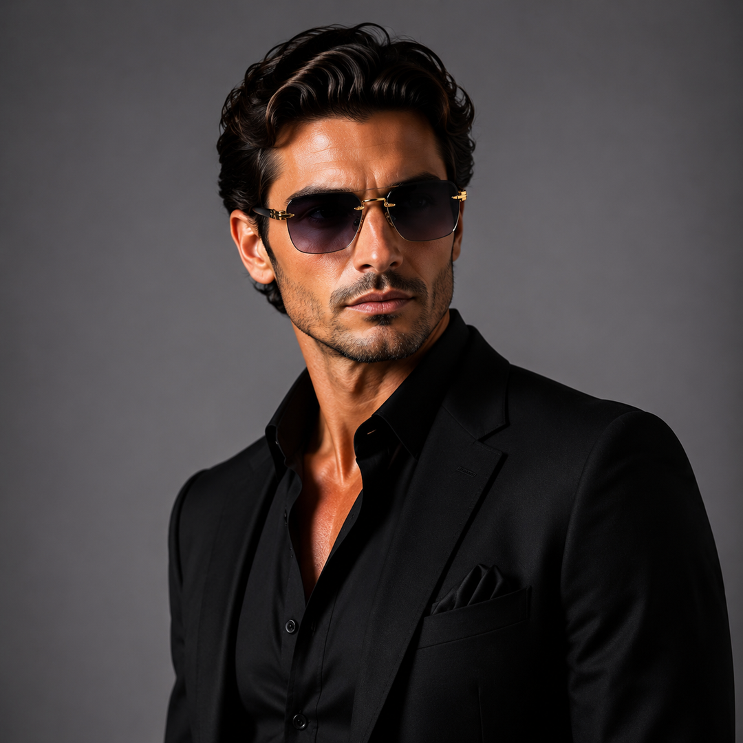 Emmett Rimless Gradient Sunglasses
