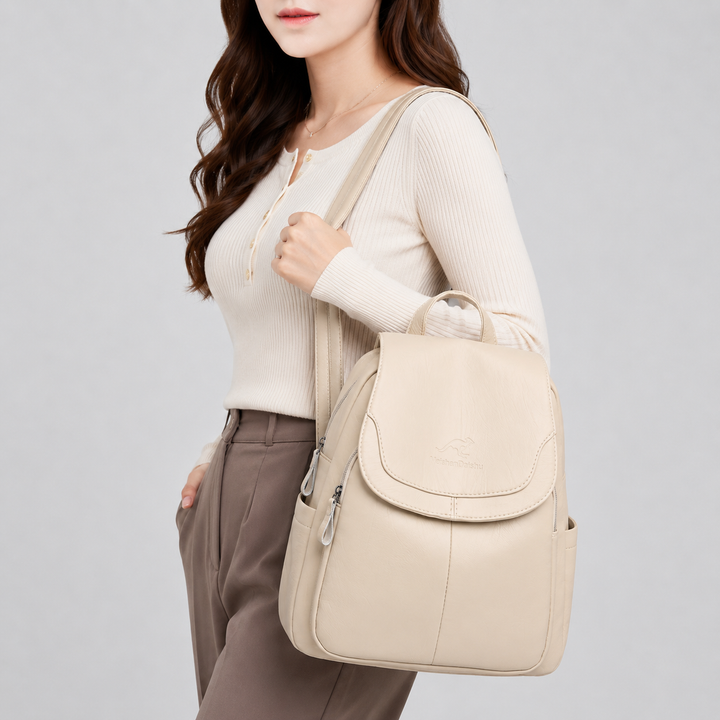 Odessa Flap Top Leather Backpack