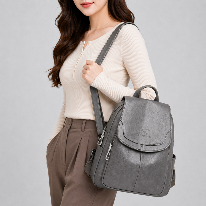 Odessa Flap Top Leather Backpack