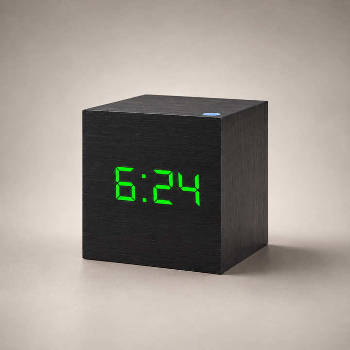 Cube Wood LED Digital Clock