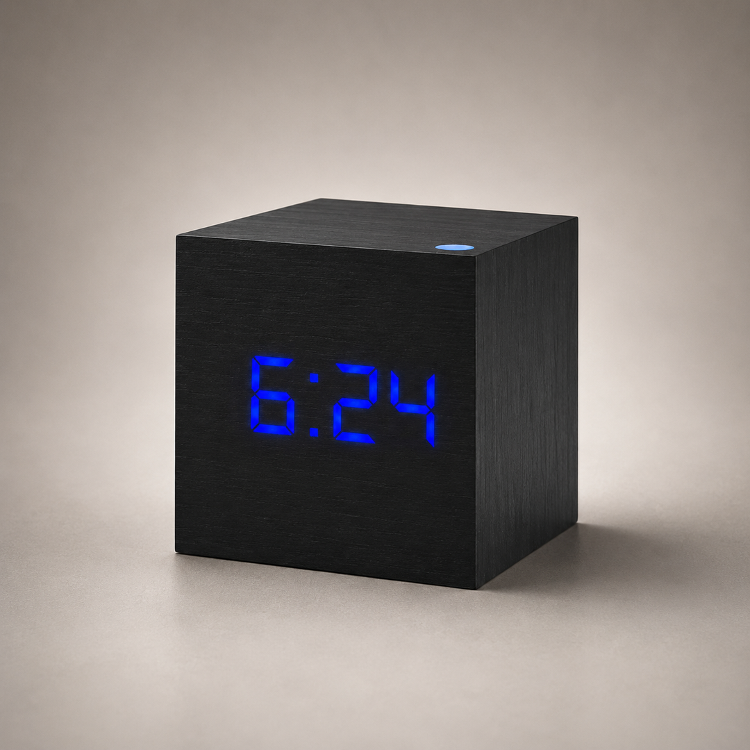 Cube Wood LED Digital Clock