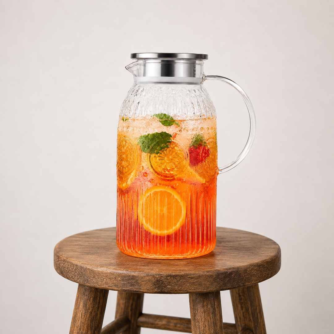 Aurelia Gold-Rim Glass Pitcher