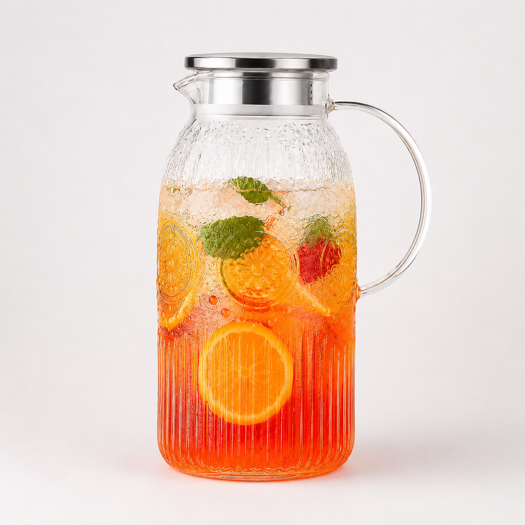 Aurelia Gold-Rim Glass Pitcher