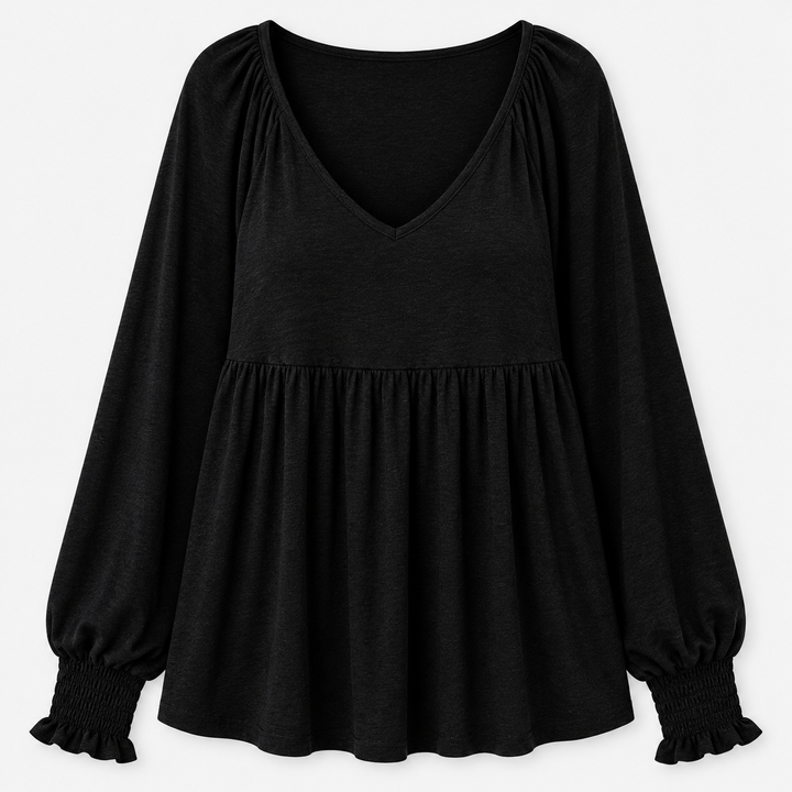 Willow Peplum Balloon Sleeve Top