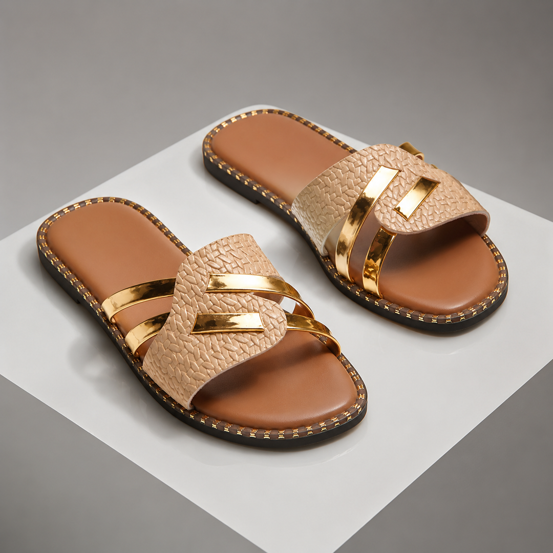 Positano Woven Chain Slide Sandals